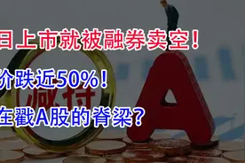 首日上市就被融券卖空，股价跌近50%！谁在戳A股的脊梁？视频封面