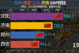 郑州西安沈阳济南GDP对比，西安郑州谁是最大黑马？视频封面