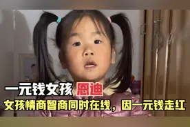 一元钱女孩：5岁女孩情商智商同时在线，因向妈妈要一元钱走红视频封面
