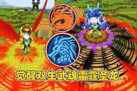 我的世界斗罗生存100天1：觉醒双生武魂，雷霆圣龙和炽火凤凰！