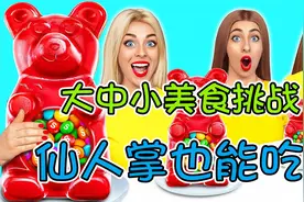 大中小美食：第一次挑战吃仙人掌，嘴巴被刺的怀疑人生！视频封面
