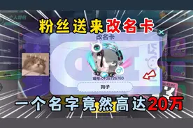 蛋仔派对： 粉丝送来改名卡，一个名字竟然高达20万！
