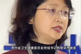 贵州省卫生健康委员会党组书记杨慧被查视频封面
