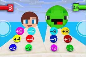 我的世界：铁柱与米奇玩障碍足球游戏，他们能顺利通关吗？