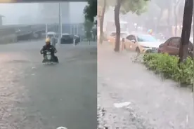 河北多地遭暴雨袭击，城市道路内涝严重，沧州暴雨橙色预警视频封面