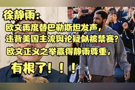 徐静雨：欧文再度替巴勒斯坦发声，欧文正义之举赢得静雨尊重！视频封面