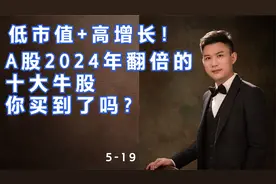 低市值+高增长，A股2024年翻倍的十大牛股，你买到了吗？视频封面