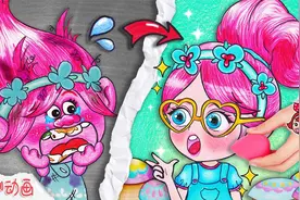 趣味定格动画：给粉精灵做美少女的装扮，变身后的样子你喜欢吗