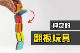 有趣的童年玩具“魔术翻板”！木块从顶端不停滚落，你知道原理吗视频封面