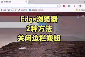 二种方法完全禁用Edge浏览器边栏按钮