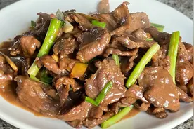 香喷喷的姜葱炒牛肉，做法简单，好吃又营养，学会你也是大厨