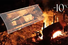 挑战极寒森林度过一夜，小伙出尽奇招，庇护所里面如空调一般温暖视频封面