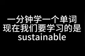 sustainable adj. 可持续的