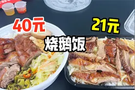 外卖40元一份的烧鹅饭和21元一份的有什么区别？