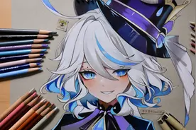 看我如何用彩色铅笔画原神枫丹之芙宁娜！