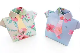 自制迷你父亲节衬衫礼盒，简单有创意，手工DIY折纸教学