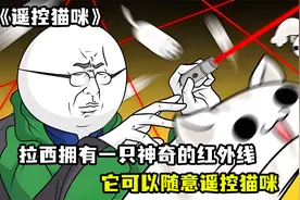 拉西拥有一只可以操控猫咪的神奇红外线，简直太牛皮了视频封面