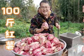 100斤红薯能出多少粉？再用红薯粉做个滑肉汤，味道真是一言难尽