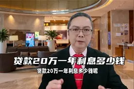 贷款20万一年利息多少钱视频封面