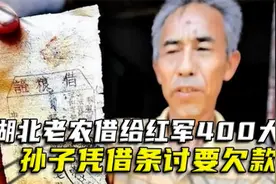 湖北老农借给红军400大洋，2015年孙子凭借条讨要欠款，结果怎样视频封面