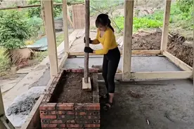 女子修建精致漂亮的厨房，还修建猛火灶台，太厉害了