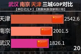 武汉南京天津三城GDP对比，天津失色 武汉后来居上！视频封面