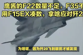鹰酱家F22数量不足，F35不行，用F15EX凑数，拿啥应歼20？视频封面