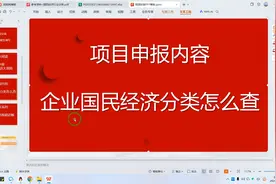 项目申报小知识之国民经济分类怎么查询视频封面