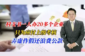 村支书一人办20多个企业，只为应付上级考核，弄虚作假还浪费公款视频封面