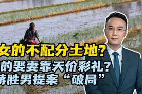 女的不配分土地？男的娶妻靠天价彩礼？蒋胜男提案“破局视频封面