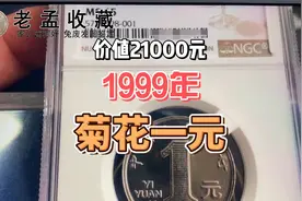 价值21000元的菊花一元，1999年铸造发行，谁家有？视频封面