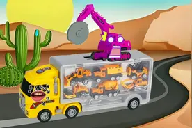 小工程车都回家了，锯盘机到处找妈妈，工程车动画片大全视频封面