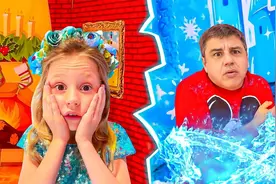 萌娃趣味故事：爸爸和娜斯佳玩冷与热的选择视频封面