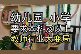 教师行业迎来"大变局"：幼儿园、小学要求本科及以上学历视频封面