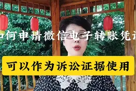 如何申请微信电子转账凭证可以作为诉讼证据使用#上热门#中视频#视频封面