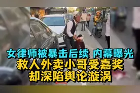 女律师被暴击后续，内幕曝光，救人外卖小哥受嘉奖却深陷舆论漩涡视频封面