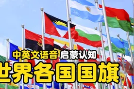 宝宝启蒙认知🇨🇳认识世界各国国旗视频国旗大全🇺🇸中英文发音视频封面