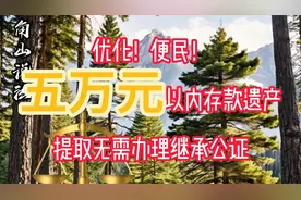 优化便民！存款人离世，亲属提取5万元以内存款无需办理继承公证视频封面
