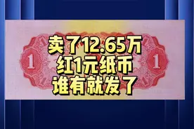 卖了12.65万，红1元纸币，谁留着就发了视频封面