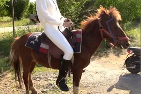 老地方，白皮裤美女骑小马，英姿飒爽视频封面