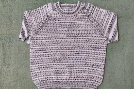 从下往上织宝宝插肩袖毛衣（八），继续前后领减针并演示挑织领子