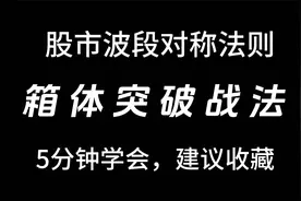 股市波段对称法则——箱体突破战法，5分钟学会，建议收藏！视频封面