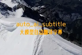 auto_ai_subtitle大模型自动翻译字幕！开源代码作者Dunyang Chen视频封面