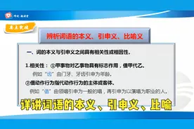 初中语文基础知识，详讲词语的本义、引申义、比喻视频封面