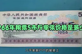 1966年粮票5市斤单张价格是多少？视频封面