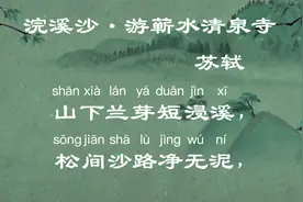 谁道人生无再少，门前流水尚能西！-苏轼-浣溪沙·游蕲水清泉寺