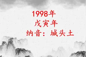 1998年，戊寅年，纳音城头土视频封面