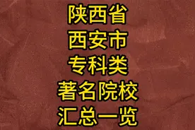 陕西省西安市著名专科类院校汇总一览视频封面