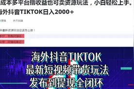 海外抖音TIKTOK日入2000+视频封面