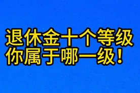 退休金十个等级，你属于哪一级！视频封面